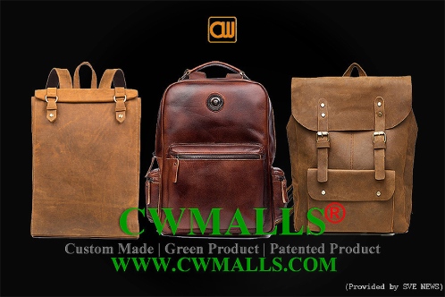 10.11 CWMALLS Leather Travel Backpack